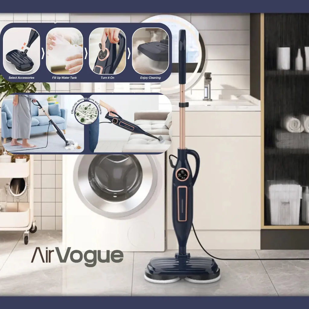 Nettoyeur vapeur canapés, tissus, sol & vitres| AirVogue P7 – Power