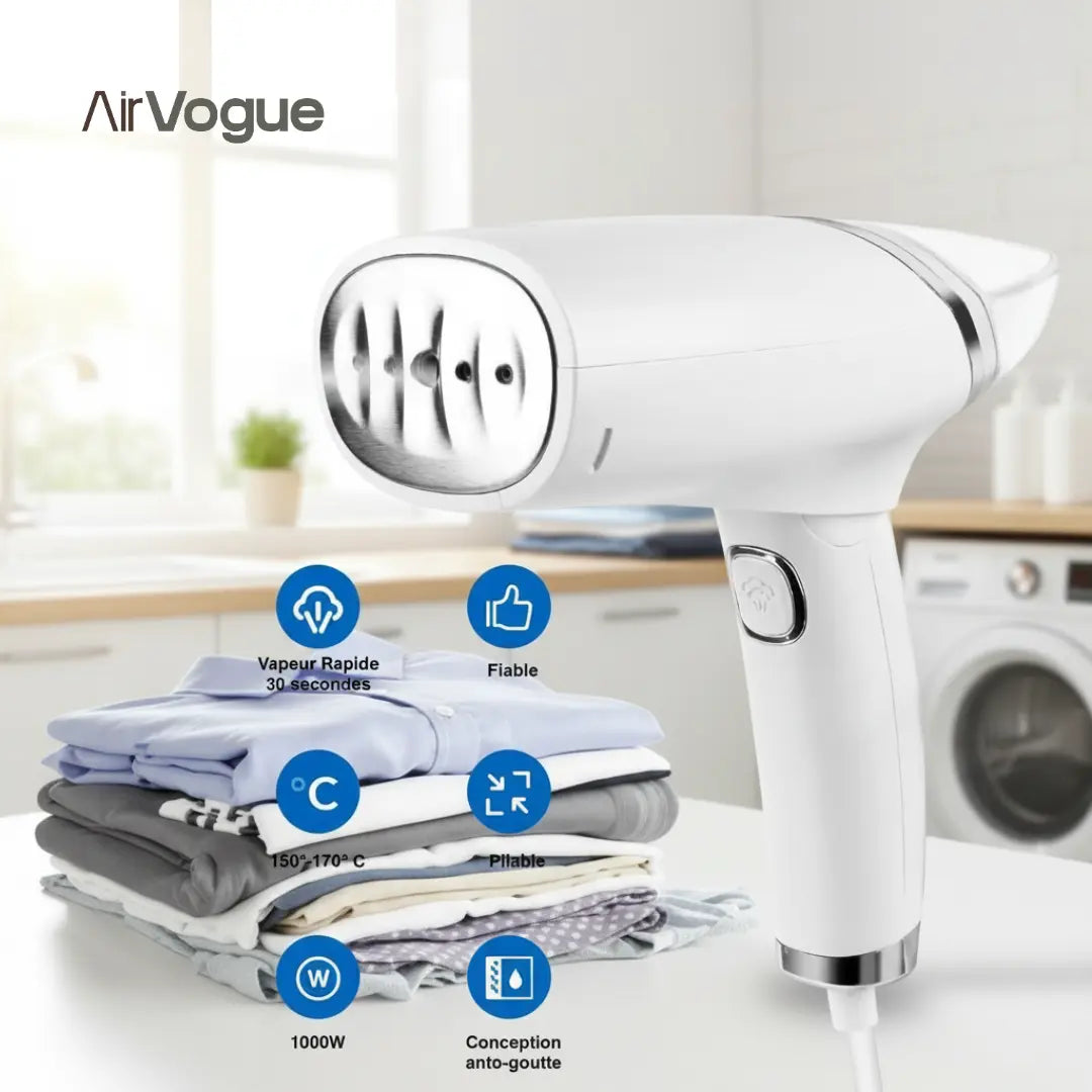 Défroisseur vapeur portable compact  |  AirVogue G0 – Purifier