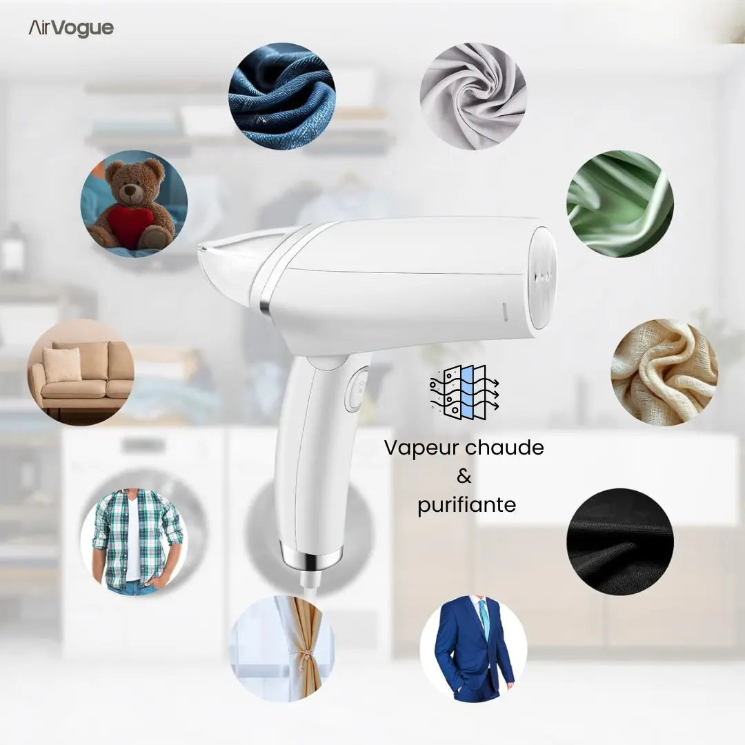 Défroisseur vapeur portable compact  |  AirVogue G0 – Purifier